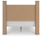 Rusticott Queen Poster Bed with Mirrored Dresser