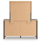 Pamytta Queen Upholstered Panel Bed, Dresser, Mirror, Chest and Nightstand