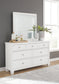 Fortman Queen Panel Storage Bed with Mirrored Dresser