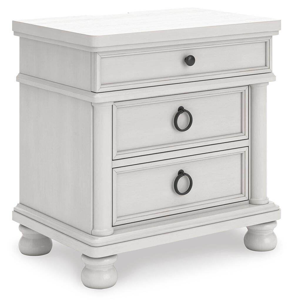 Rowlenstown California King Poster Bed, Dresser, Mirror and Nightstand