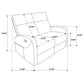 Hamilton Chenille Upholstered Manual Reclining Loveseat Charcoal Grey