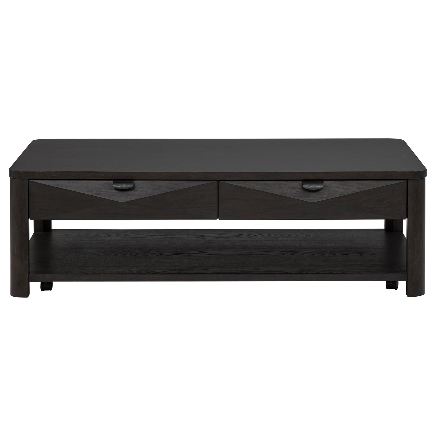 Marcelo Wood Coffee Table with 2 Drawers and Shelf Coffee