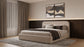 Anders Upholstered Eastern King Storage Lift Platform Bed Beige