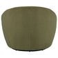 Myernick Velvet Upholstered Swivel Accent Chair Olive