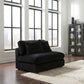 Blaine Upholstered Armless Chair Black