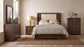 Etienne Queen Velvet Upholstered Panel Bed Walnut