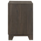 Farre 2-drawer Nightstand Bedside Table Dark Brown