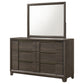 Farre 6-drawer Dresser with Mirror Dark Brown