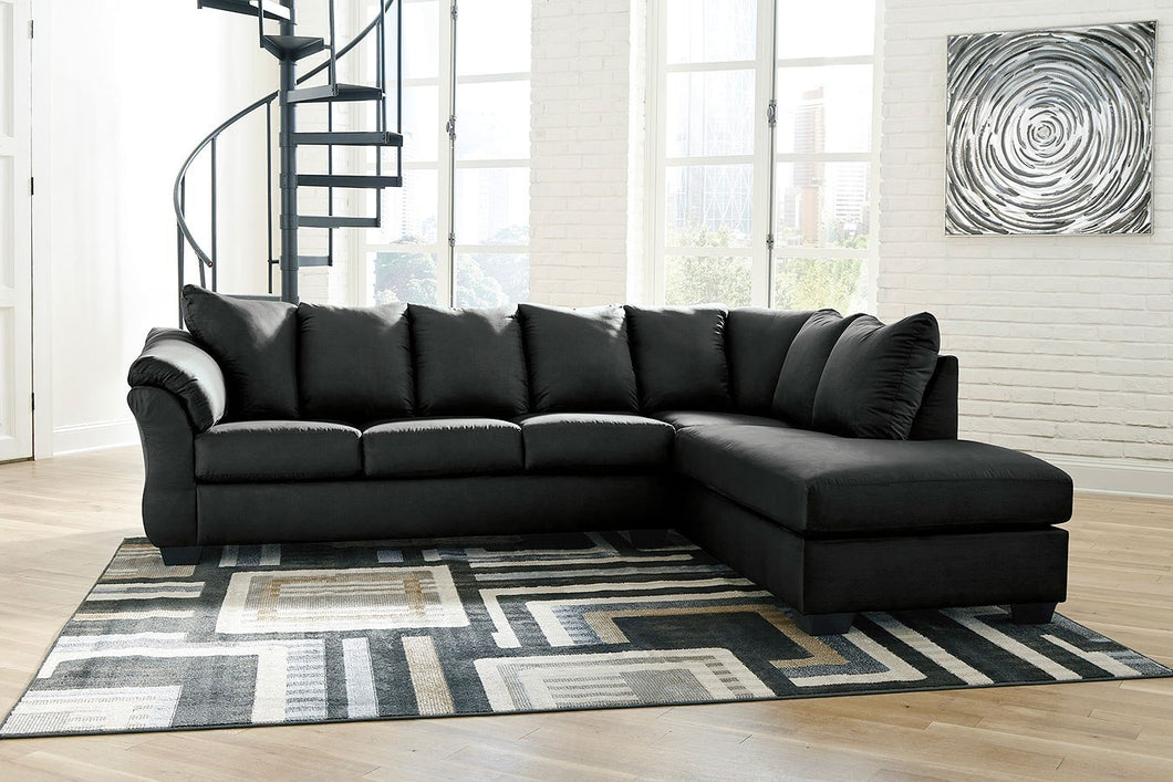 Black sectional Darcy