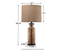 Load image into Gallery viewer, Ashley Express - Laurentia Glass Table Lamp (1/CN)
