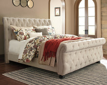 Load image into Gallery viewer, Willenburg Queen Upholstered Sleigh Bed

