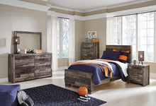 Load image into Gallery viewer, Derekson Twin Panel Bed with Mirrored Dresser, Chest and Nightstand
