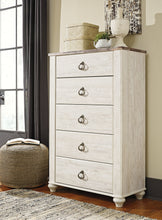 Load image into Gallery viewer, Willowton  Panel Bed With Mirrored Dresser, Chest And 2 Nightstands

