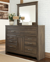 Load image into Gallery viewer, Juararo California King Panel Bed with Mirrored Dresser
