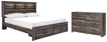 Load image into Gallery viewer, Drystan  Bookcase Bed With 2 Storage Drawers With Dresser
