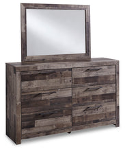 Load image into Gallery viewer, Derekson Full Panel Headboard with Mirrored Dresser and Chest
