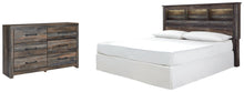 Load image into Gallery viewer, Drystan King/California King Bookcase Headboard with Dresser
