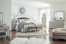 Load image into Gallery viewer, Coralayne Queen Upholstered Sleigh Bed with Mirrored Dresser
