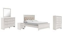 Load image into Gallery viewer, Altyra Queen Panel Bed with Mirrored Dresser, Chest and Nightstand
