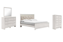 Load image into Gallery viewer, Altyra King Panel Bed with Mirrored Dresser and Chest
