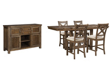 Load image into Gallery viewer, Moriville Counter Height Dining Table and 4 Barstools with Storage
