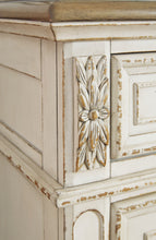 Load image into Gallery viewer, Realyn King Upholstered Panel Bed with Mirrored Dresser and 2 Nightstands
