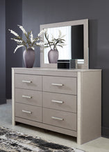 Load image into Gallery viewer, Surancha Queen Panel Bed with Mirrored Dresser
