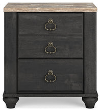 Load image into Gallery viewer, Nanforth King/California King Panel Headboard with Mirrored Dresser and Nightstand
