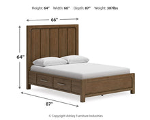 Load image into Gallery viewer, Cabalynn Queen Panel Bed with Storage with Mirrored Dresser
