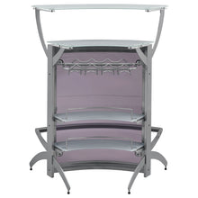 Load image into Gallery viewer, Dallas 2-shelf Home Bar Silver and Frosted Glass
