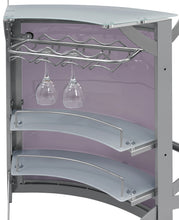 Load image into Gallery viewer, Dallas 2-shelf Home Bar Silver and Frosted Glass
