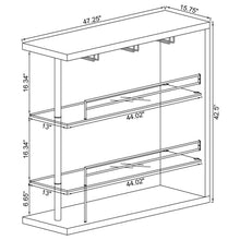 Load image into Gallery viewer, Prescott Rectangular 2-shelf Bar Unit Grey
