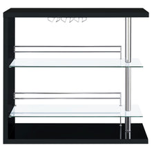 Load image into Gallery viewer, Prescott Rectangular 2-shelf Bar Unit Glossy Black
