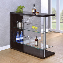Load image into Gallery viewer, Prescott Rectangular 2-shelf Bar Unit Glossy Cappuccino
