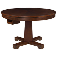 Load image into Gallery viewer, Marietta Round Wooden Game Table Tobacco
