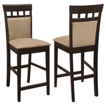 Load image into Gallery viewer, Gabriel Upholstered Counter Height Stools Cappuccino and Beige (Set of 2)
