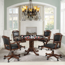 Load image into Gallery viewer, Turk 5-piece Game Table Set Tobacco and Black
