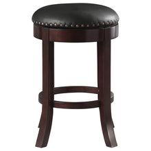 Load image into Gallery viewer, Aboushi Swivel Counter Height Stools with Upholstered Seat Brown (Set of 2)
