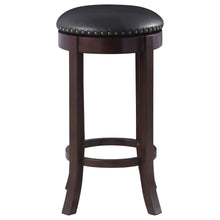 Load image into Gallery viewer, Aboushi Swivel Bar Stools with Upholstered Seat Brown (Set of 2)
