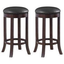 Load image into Gallery viewer, Aboushi Swivel Bar Stools with Upholstered Seat Brown (Set of 2)
