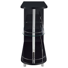 Load image into Gallery viewer, Adolfo 3-tier Bar Table Glossy Black and Clear
