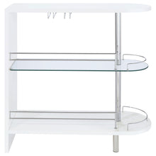 Load image into Gallery viewer, Adolfo 3-tier Bar Table Glossy White and Clear
