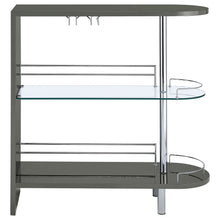 Load image into Gallery viewer, Adolfo 3-tier Bar Table Glossy Grey and Clear

