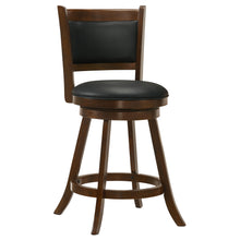 Load image into Gallery viewer, Broxton Upholstered Swivel Counter Height Stools Chestnut and Black (Set of 2)
