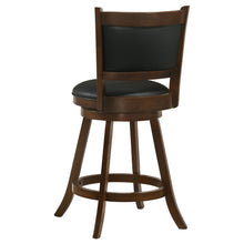 Load image into Gallery viewer, Broxton Upholstered Swivel Counter Height Stools Chestnut and Black (Set of 2)
