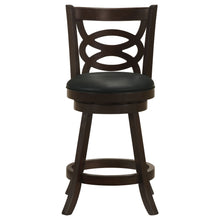 Load image into Gallery viewer, Calecita Swivel Counter Height Stools with Upholstered Seat Cappuccino (Set of 2)
