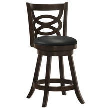 Load image into Gallery viewer, Calecita Swivel Counter Height Stools with Upholstered Seat Cappuccino (Set of 2)
