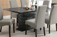 Load image into Gallery viewer, Stanton Rectangle Pedestal Dining Table Black
