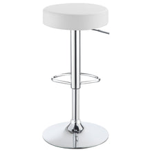 Load image into Gallery viewer, Ramses Adjustable Backless Bar Stool Chrome and White
