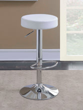 Load image into Gallery viewer, Ramses Adjustable Backless Bar Stool Chrome and White
